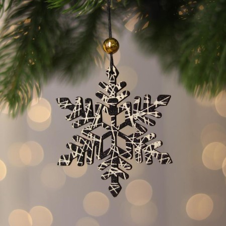 New Year's suspension with “Snowflake” backlight 7 × 8 × 19 cm