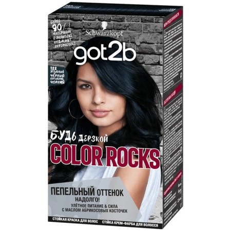Hair dye GOT2B Color Rocks, 322 Coal Black, 142.5, ml