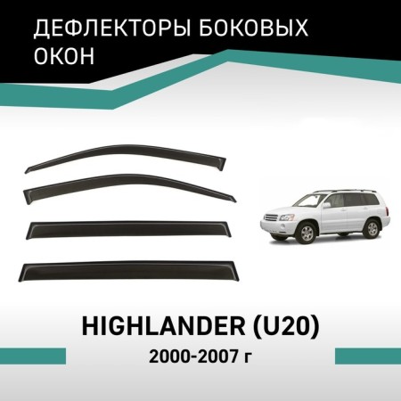 Defly window deflectors for Toyota Highlander (U20), 2000-2007