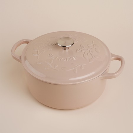 Cast iron pan with enamel coating SL Home, D = 24.5 cm, h = 11 cm, pink color-8
