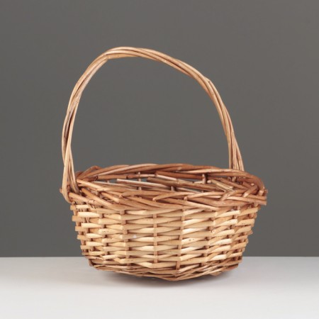 Wicker basket, d22xh10xh25, honey, willow