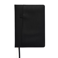 Leduced Diary A5, 160 sheets, Devente.klint, firm artificial leather cover with foam rubber, cream block 70 g/m2, black