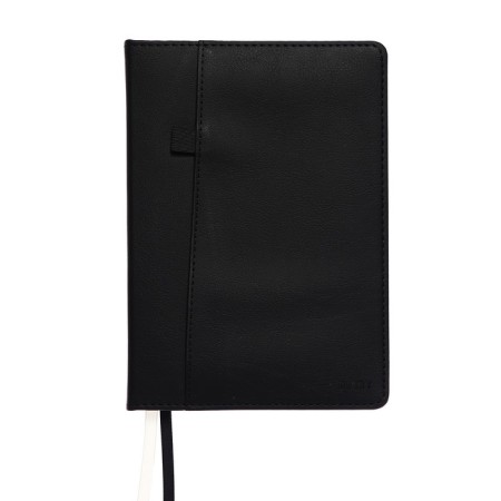 Leduced Diary A5, 160 sheets, Devente.klint, firm artificial leather cover with foam rubber, cream block 70 g/m2, black