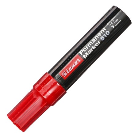 Permanent industrial marker 5-7 mm Luxor "510", beveled, red-1