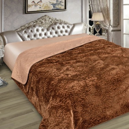 Elite blanket with fur, size 200x220 cm, 100% polyester