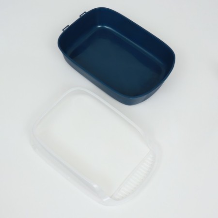 Toilet with board, 50x35x18 cm, blue-9