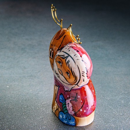 Suvenir "Santa Claus with a deer", Selenite-2