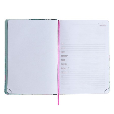 Leduced Diary A5, 160 sheets, Devente.elizabeth, firm artificial leather cover with foam rubber, color slice, a, block 70 g/m2, blue-3