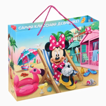 Gift Pack Laminated with sparkles "The most cool girl!" Minnie Maus40x31x11.5cm-1