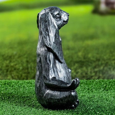 Figure "Hare Yoga" 26x19x11sm, silver-8