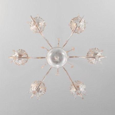 Chandelier Galatea, 6x60W E14, white color-4
