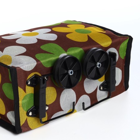 Folding bag on Velcro, 2 wheels, colorful color-4