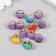 Button plastic for creativity "Color half" set 12 pcs mix 1.7x1.7x0.8 cm