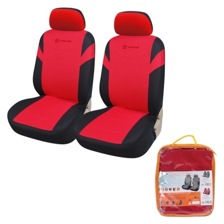 Covers for seats universal RS-4+, on the front seats, velor, black/red
