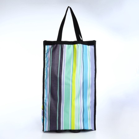 Folding bag on Velcro, 2 wheels, colorful color-1