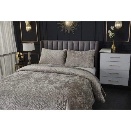 A set with a blanket "Fernand", size 240x260 cm, 50x70 cm - 2 pcs, beige color-8