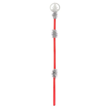 Carnival staff "Christmas tree", collapsible, silver, tinsel, length 160 cm