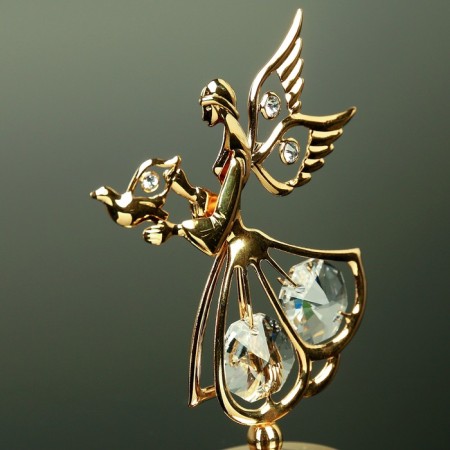 Souvenir "Angel with a dove", 3 × 5 × 7.5 cm, with crystals-3