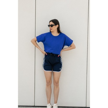 Women's shorts ise, size 50 cm, dark blue color, white-3