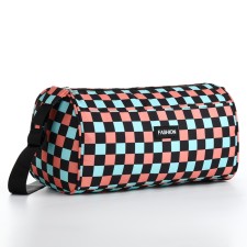 Sports bag with lightning, long belt, blue/pink color