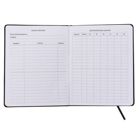 The universal diary for grade 1-11 does not need to be sad, integral cover, artificial leather, silk-screen printing, lies, 80 g/m2-3