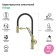 IDDIS GRANGE kitchen mixer, with flexible pouring, matte gold color