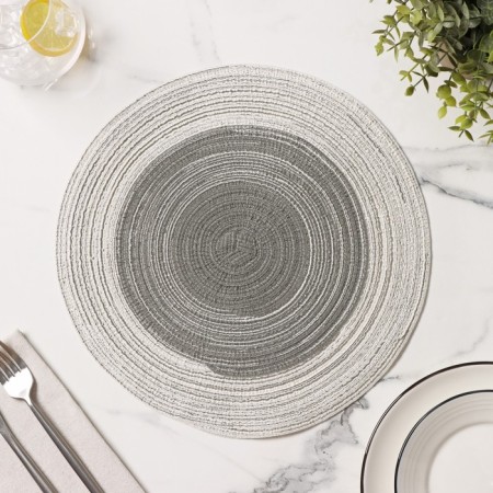 Serving napkin on the table "Gradient", D = 30 cm, color gray color-4