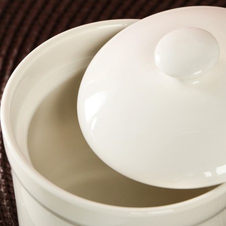 Ceramic sugar bean "for the soul", 250 ml, white color-3