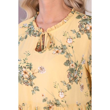 Women's dress, size 48, yellow color-10
