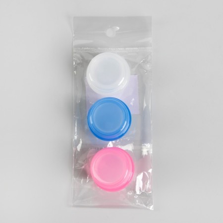 Storage jars, packing 3 pcs, 5 ml, color mix-5