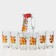 Set of drinking "bouquets", glass, jug 1.7 l + 6 glasses 230 ml, mix