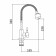 Fashun A54509 kitchen mixer, single -leaf, flexible surge, stainless steel, satin