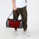 Sports bag with lightning, long belt, black/red color