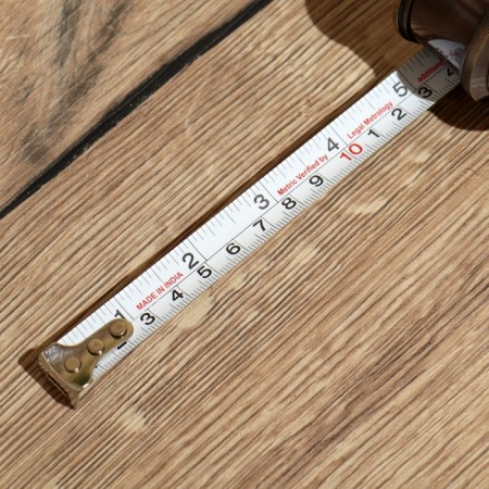 Compass with a measuring tape 6x6x4.5 cm, brass-3