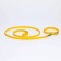 Set of collar (26-34x1.4 cm) and leash (120x1 cm) from eco-leather, yellow