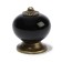 Pen button Dome Ceramics 003, ceramic, black