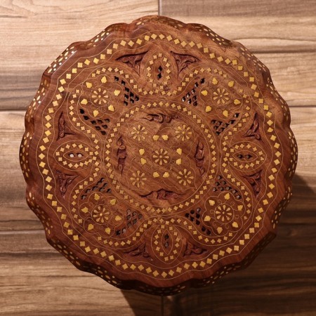 Coffee table 38x38x38 cm, tree shisham-2