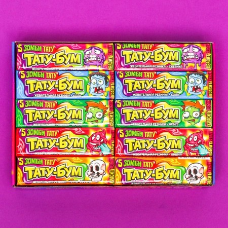 Chewing gum in the plates "Tattoo-boom", assorted, 12.5 g-1