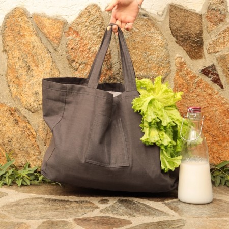 Bag from flax Bilateral SL Home "Linear Bag" 67x35cm, 50%of lons, 50%HL, 180g/m2-5