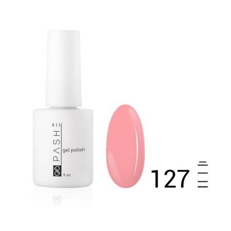 Color gel polish Pashe, No. 127 Romantic sunset, 9 ml