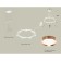 Suspended Ambrella Light, XR92031503, GX53 LED 12 W, white sand, pink gold color