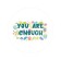 Pareo and beach rug "You are enough", d = 150 cm