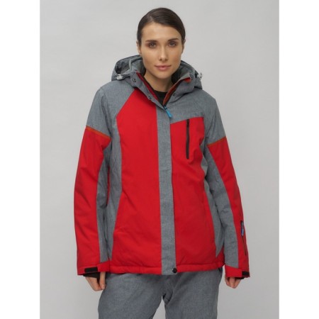 Ski suit female, size 52, red color-24