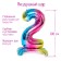 Foil ball 40 “number 2”, on a stand, gradient