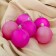 Set of balls plastic D-6 cm, 6 pcs "Neon" pink