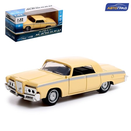 Metal Muscle Car, scale 1:32, light and sound, inertia, beige color