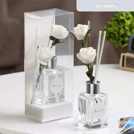 Aromatic diffuser with a “classic” flower, 50 ml, vanilla, “wealth of aroma”