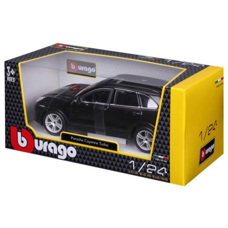 BBURAGO Porsche Cayenne Turbo, Die-Cast, 1:24, opening doors, black color.-11