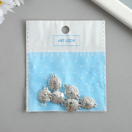 Decor for creativity Metal "lamb" silver 2x1.3 cm-3