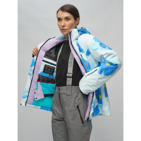Ski suit female, size 44, blue color-6
